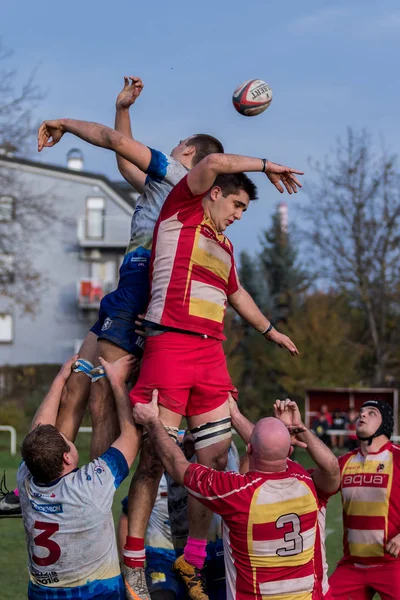 Zagreb Croatia November 2017 Rugby Match Rugby Club Zagreb Rugby — Stock Photo, Image