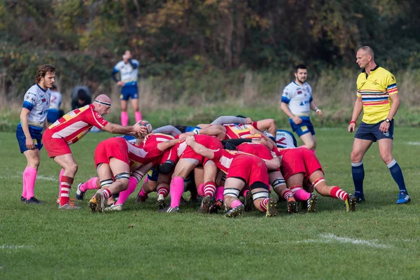 Zagreb Croatia Novembro 2017 Rugby Match Entre Rugby Clube Zagreb — Fotografia de Stock