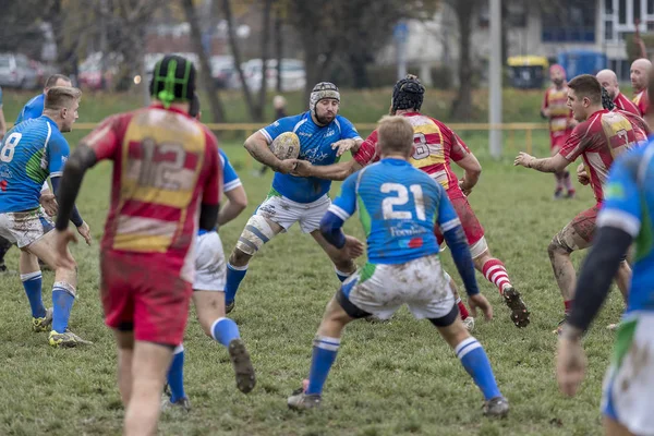 Zagreb Croatia November 2017 Rugby Match Rugby Club Mladost Rugby — Stock Photo, Image