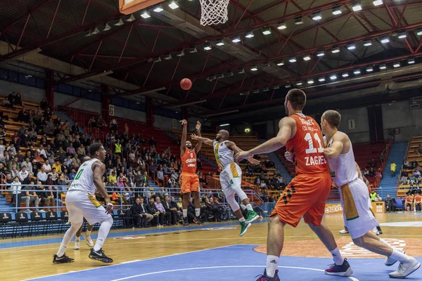 Zagreb Hırvatistan Kasım 2018 Aba Ligi Cedevita Limoges Csp Basketbolcular — Stok fotoğraf