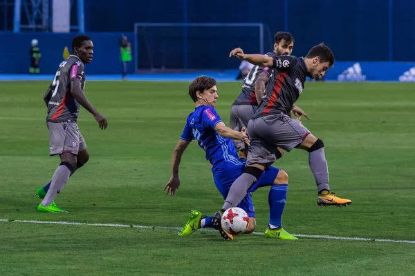 Zagreb Croacia Agosto 2017 Primer Partido Liga Croata Fútbol Entre —  Fotos de Stock