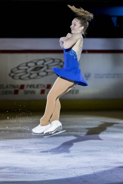 Zagreb Croatia Dezembro 2017 Competição Patinação Artística Golden Spin Zagreb — Fotografia de Stock