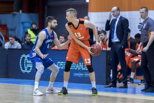 Záhřeb Chorvatsko Prosince 2017 Premijer Liga Cedevita Cibona Záhřeb Dzanan — Stock fotografie