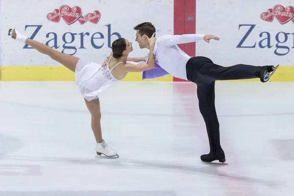 Загреб Кроатия Декабря 2017 Конкурс Фигурному Катанию Golden Spin Zagreb — стоковое фото