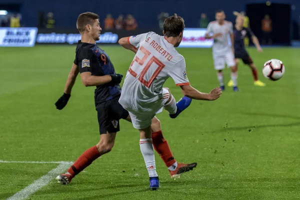 Zagreb Croacia Noviembre 2018 Uefa Nations League Partido Fútbol Croacia — Foto de Stock