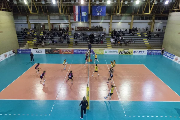 Zagreb Kroatien Dezember 2017 Kroatische Volleyball Superliga Frau Match Zwischen — Stockfoto