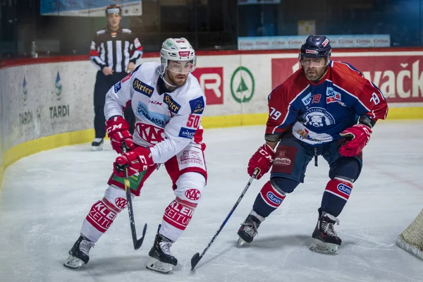 Zagreb Croatia Dezembro 2018 Ebel Ice Hockey League Match Entre — Fotografia de Stock
