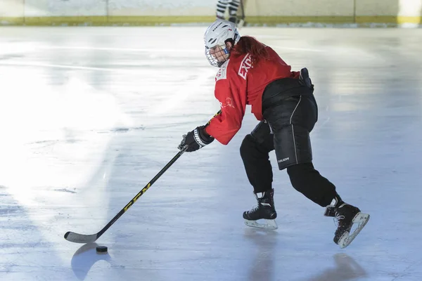 Zagreb Kroatien December 2017 Träning Damhockeylag Khl Gric Som Tävlar — Stockfoto