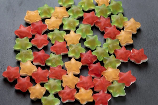 Star Shape Gummy Candy Dark Background — Stock Photo, Image