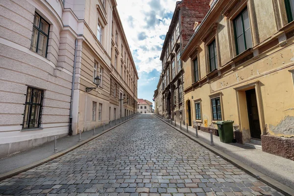 Old Paved Road Leading Mark Square Upper Town Zagreb — Stock Photo, Image