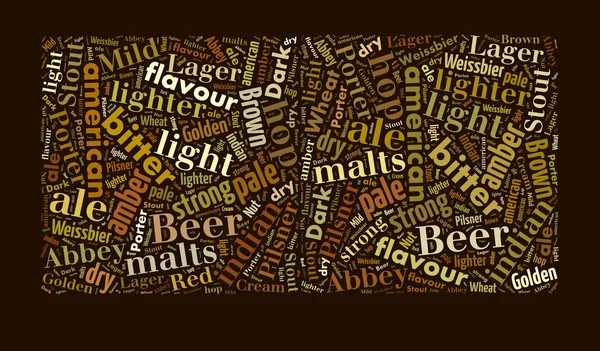 Beer Word Cloud Words Related Beer — Stock Photo, Image