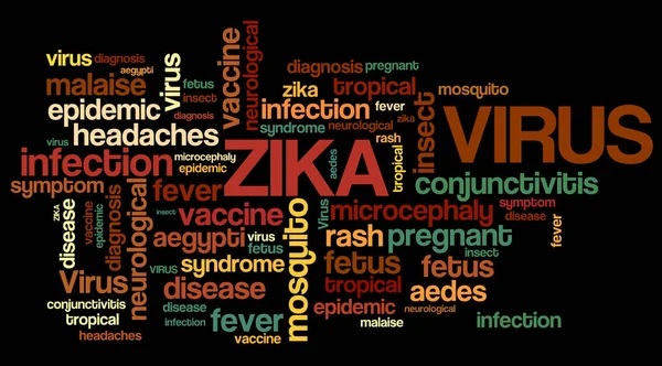 Virus di Zika Word Cloud — Foto Stock
