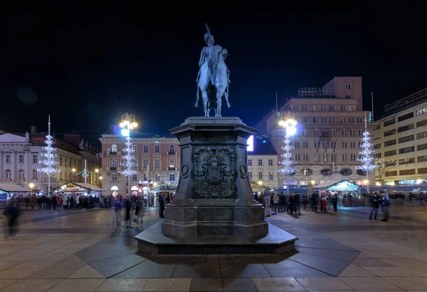 Zagreb Kroatien Dezember 2016 Advent Zagreb Verbot Des Jelacic Platzes — Stockfoto