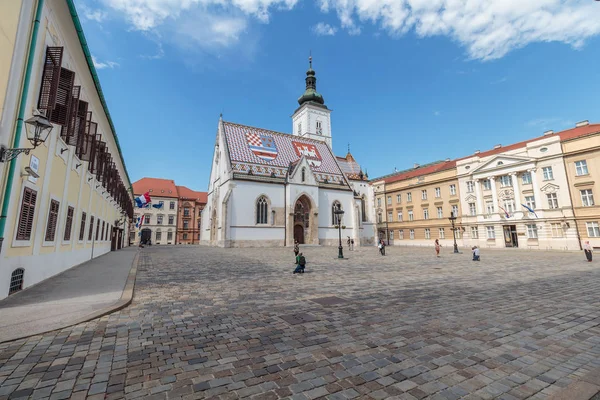 Záhřeb Chorvatsko Května 2016 Záhřeb Chorvatsko Května 2016 Náměstí Marka — Stock fotografie