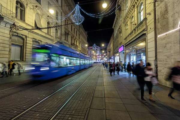 Zagreb Croacia Diciembre 2016 Adviento Calle Ilica Del Centro Zagreb — Foto de Stock