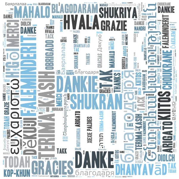 Thank you word cloud background in many different languages