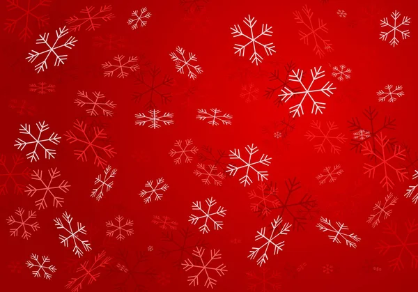 Snowflakes White Dark Red Red Background — Stock Photo, Image