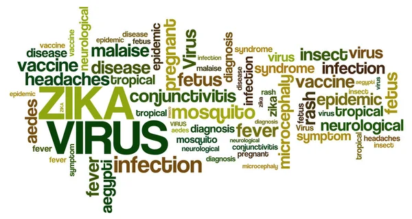 Nube de palabras del virus Zika — Foto de Stock