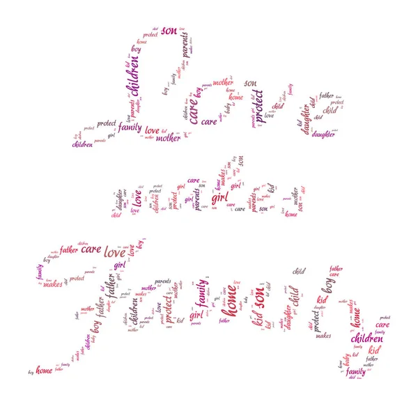 Concetto Family Word Cloud — Foto Stock