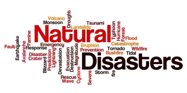 Natural Disasters Word Cloud Background — Stock Photo, Image