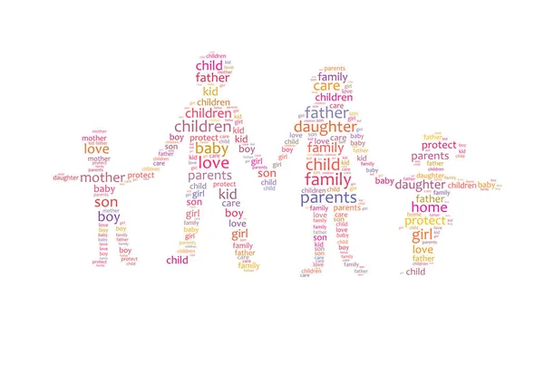 Family word cloud background