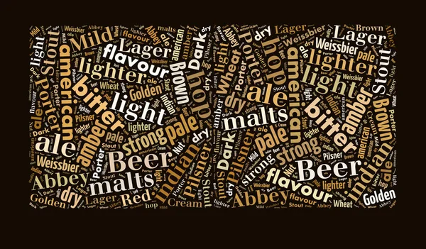 Beer Word Cloud Words Related Beer — Stock Photo, Image