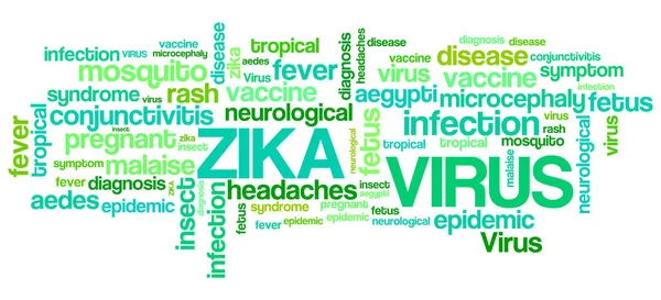Zika vírus Word Cloud — Fotografia de Stock