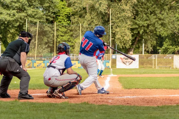 Zagreb Croazia Maggio 2016 Partita Baseball Tra Baseball Club Zagabria — Foto Stock