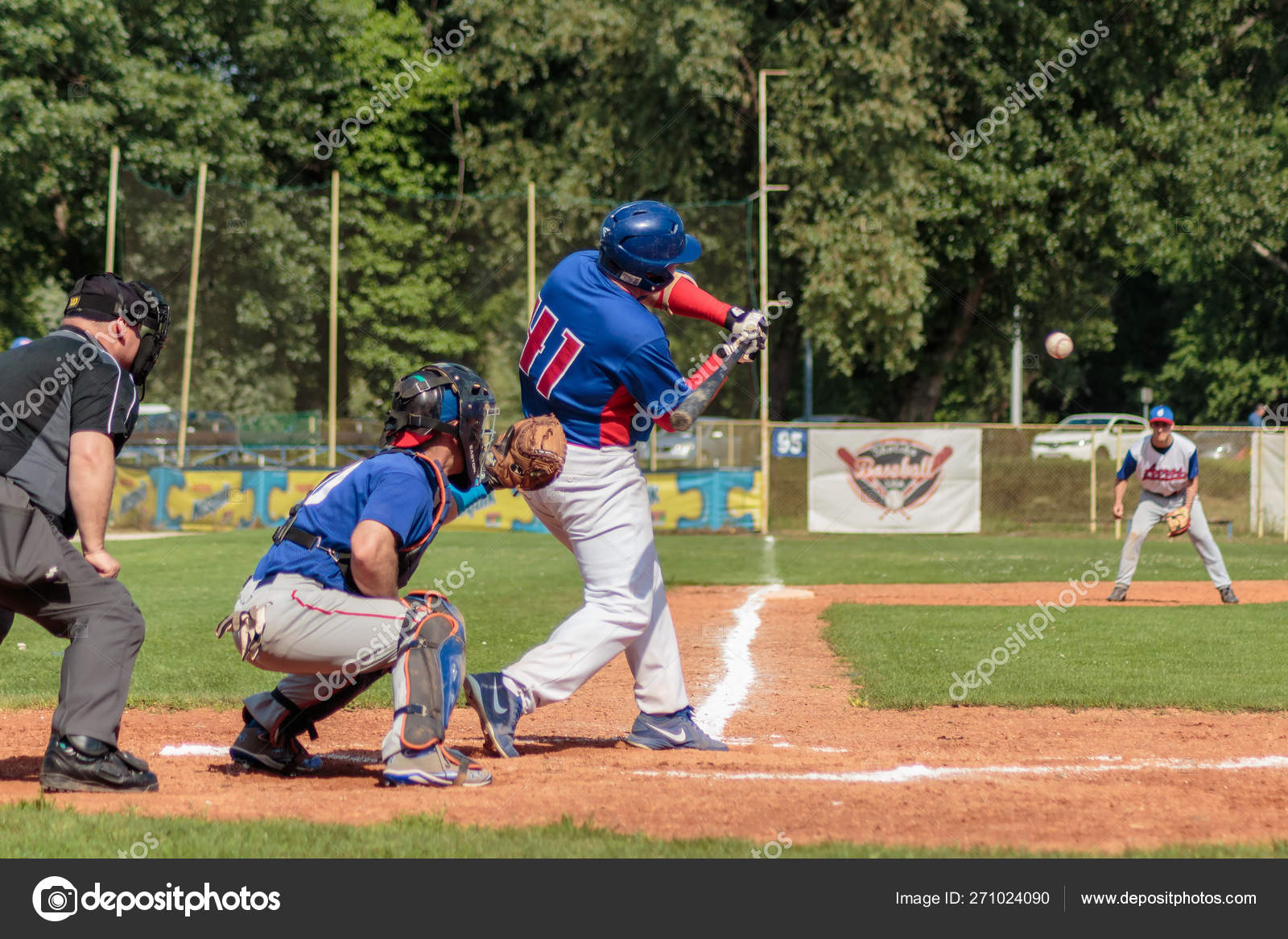 Zagreb Croatia May 2016 Baseball Match Baseball Club Zagreb Aeros.