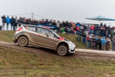 Sveta Nedelja, Hırvatistan - 27 Kasım 2016. 7. Ralli Gösterisi Santa Domenica. Beppo Harrach ve Dominik Jahn Ford Fiesta R5 No Limit
