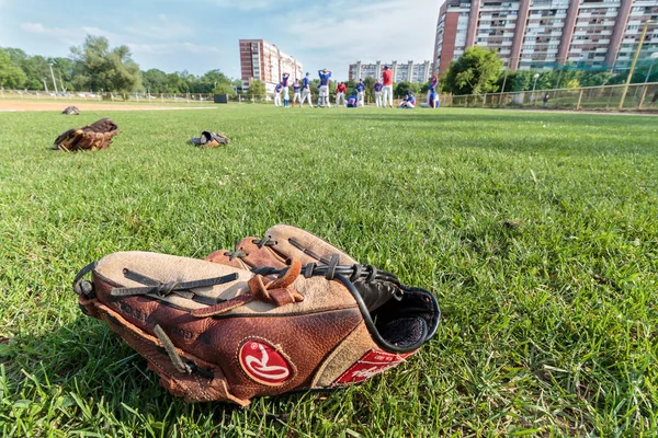 Zagreb Croatia Maio 2016 Baseball Match Baseball Club Zagreb Aeros — Fotografia de Stock