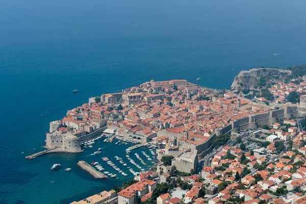 Widok Lotu Ptaka Stare Miasto Dubrovnik Chorwacja — Zdjęcie stockowe