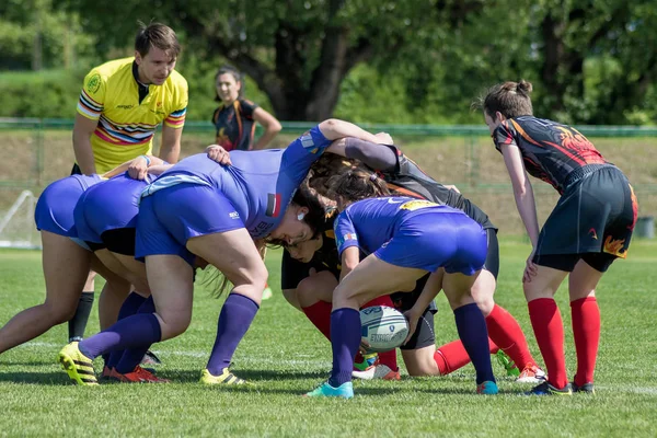 Zagreb Croazia Maggio 2017 Zagabria Torneo Rugby Giocatori Rugby Lottano — Foto Stock