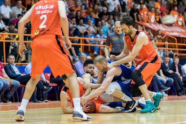 Zagreb Croatia Maio 2017 Quarto Jogo Finais Campeonato Croata Basquete — Fotografia de Stock