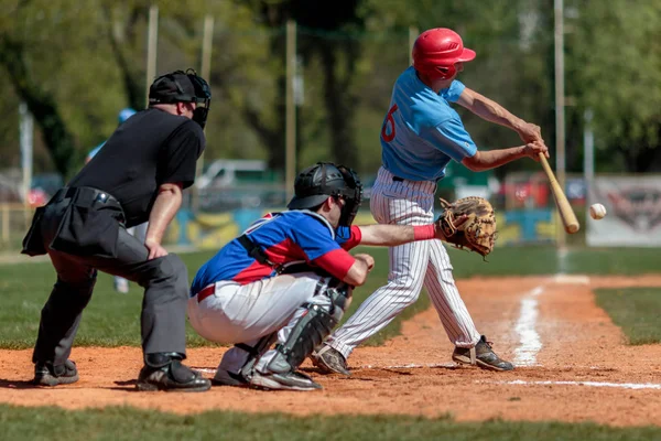 Zagreb Hırvatistan Nisan 2017 Beyzbol Maçı Beyzbol Kulübü Zagreb Basebal — Stok fotoğraf