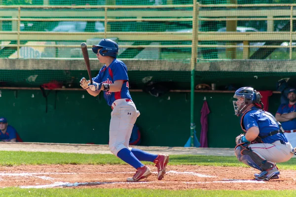 Zagreb Croazia Maggio 2016 Partita Baseball Tra Baseball Club Zagabria — Foto Stock