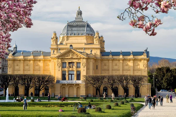 Zagreb Kroatien März 2017 Kunstpavillon König Tomislav Park — Stockfoto