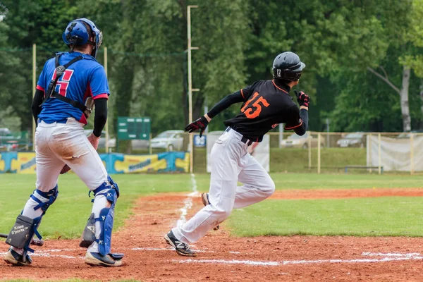 Zagreb Croacia Abril 2016 Partido Béisbol Entre Baseball Club Zagreb —  Fotos de Stock