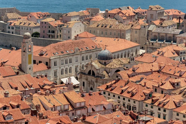Zomer Scène Van Blaise Kerk Oude Stad Van Dubrovnik Gezien — Stockfoto