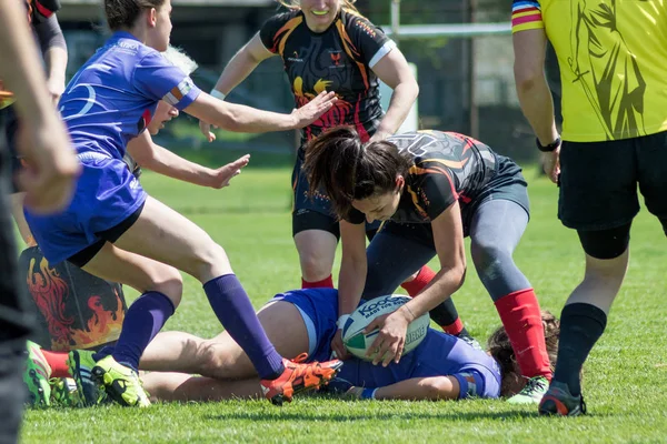 Zagreb Croazia Maggio 2017 Zagabria Torneo Rugby Giocatori Rugby Lottano — Foto Stock