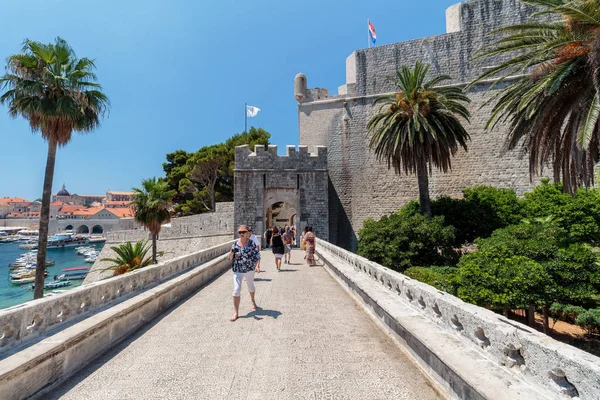 Dubrovnik Kroatië Juli 2016 Zomer Scène Van Het Pad Dat — Stockfoto