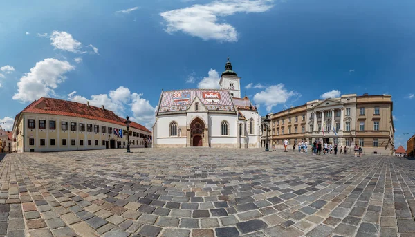 Zagreb Croatia May 2016 Mark Square Church Mark Zagreb Croatia — Stock Photo, Image