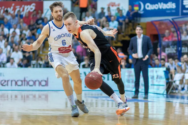 Záhřeb Chorvatsko Června 2017 Finále Chorvatského Basketbalového Šampionátu Cibona Záhřeb — Stock fotografie