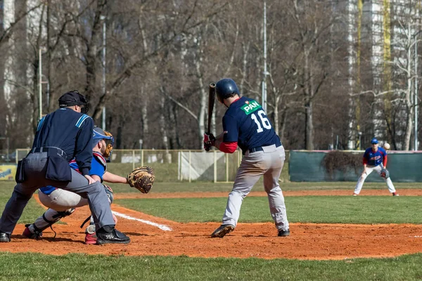 Zagreb Croacia Marzo 2017 Béisbol Klub Zagreb Olimpija Karlovac —  Fotos de Stock