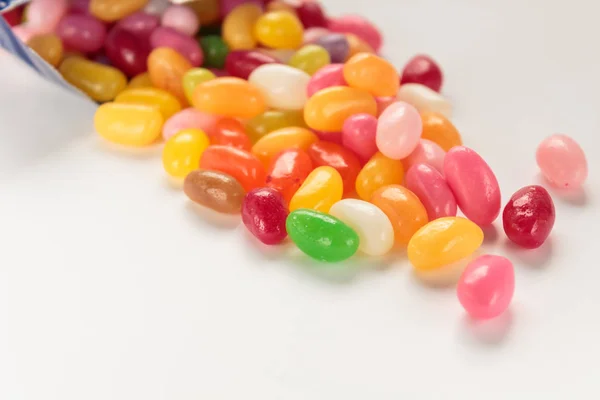 Jelly Beans Falling Out Bag — Stock Photo, Image