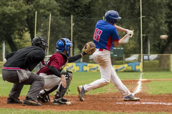 Zagreb Croatia September 2015 Baseball Match Baseball Club Zagreb Baseball — ストック写真