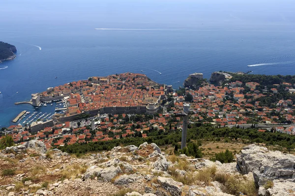Vista Desde Srdj Ciudad Vieja Dubrovnik Croacia — Foto de Stock
