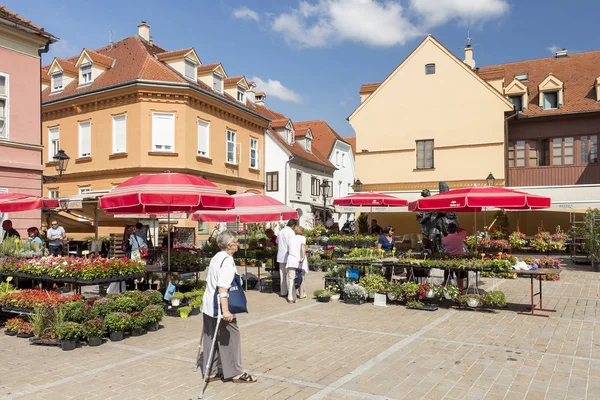 Ζάγκρεμπ Κροατία Αυγούστου 2015 Οπατόβινα Μέρος Της Αγοράς Dolac Ένα — Φωτογραφία Αρχείου