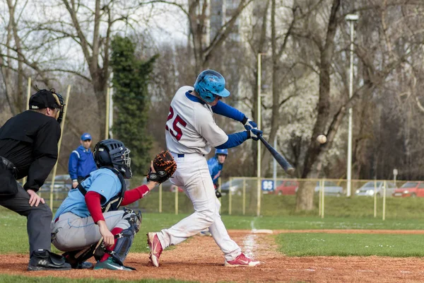 Zagreb Croatia Março 2015 Baseball Match Baseball Club Zagreb Camisa — Fotografia de Stock