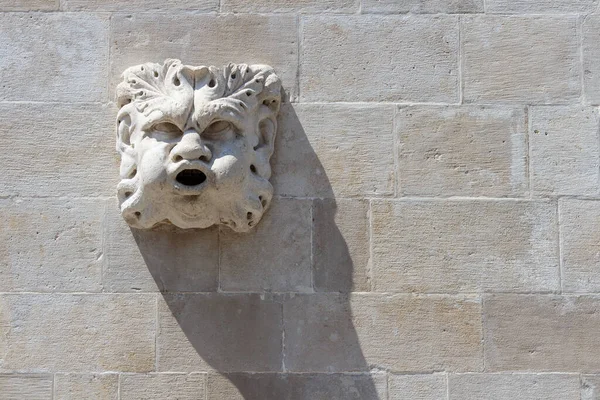 Stone Gargoyle Figure Ancient Fountain Side Church Saint Blaise Vlaha — Stock Photo, Image